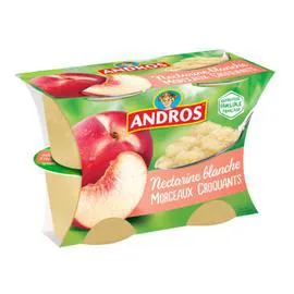 Dessert fruitier nectarine blanche morceaux (4x100g)