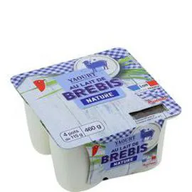 Yaourt nature au lait de brebis (4x115g)
