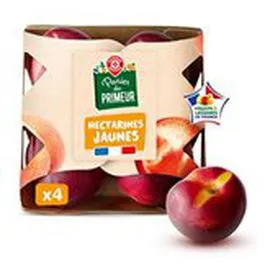 Nectarines jaune Filière Barquette x4 (x4)
