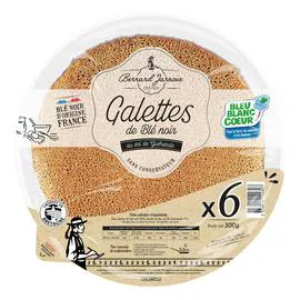 BERNARD JARNOUX CRÊPIER Galettes blé noir fraîches x6 300g