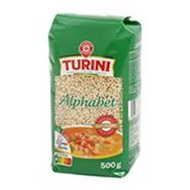 MARQUE REPÈRE, TURINI Pâtes Alphabet 500g