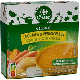 CARREFOUR CLASSIC' Soupe velouté légumes vermicelles 2x30cl