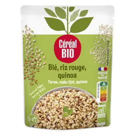 CÉRÉAL BIO Blé micro-ondes riz rouge & quinoa bio 220g