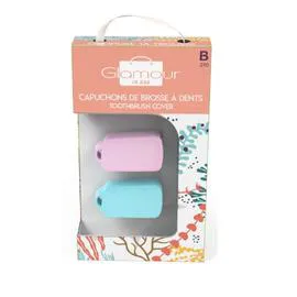 Protection Brosse à Dents Capuchons Rose et Bleu (x2)