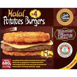 Potatoes burgers halal (680g)