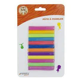 Pâte à modeler 12 bâtons couleur (l'unité)