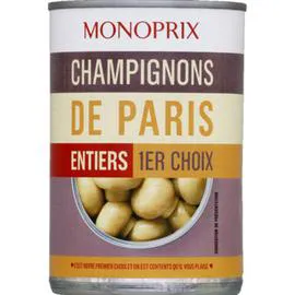 MONOPRIX Champignons de Paris entiers 1er choix 230g