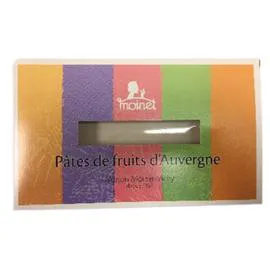 Pâtes de fruits d'Auvergne, framboise, abricot, orange, prune et cassis (230g)