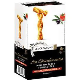 LES CRÉATIONS Les Etourdissantes mini torsades feuilletées tomate olive 100g