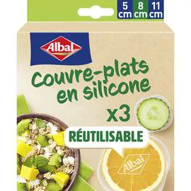 Set de 3 Couvre-Plat en silicone - 5cm, 8cm et 11cm (x3)