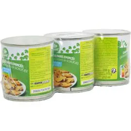 CARREFOUR CLASSIC' Champignons de Paris émincés sel réduit 3x115g