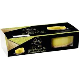Dessert Mousse pistache chocolat noir (2x85g)