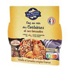 NOS RÉGIONS ONT DU TALENT Coq au vin et ses torsades 300g