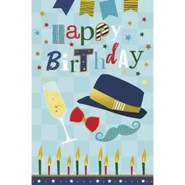 Carte anniversaire homme (l'unité)