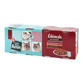 MARQUE REPÈRE, LYCAT Pâtée pour chats Emincés en sauce 4x400g