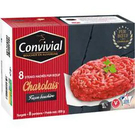Steack haché boucher 15% mg - x8 (800g)