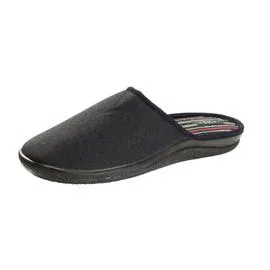 Mules homme anthracite rayée T44 (la paire)