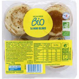 MONOPRIX BIO Mini blinis bio 135g