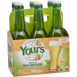 Bière sans alcool saveur pêche (6x33cl)