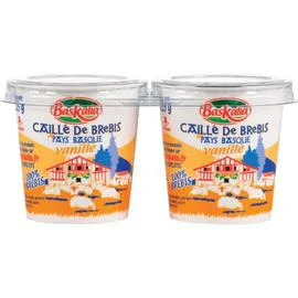 Yaourt de brebis caillé vanille (2x125g)