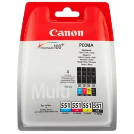CANON MultiPack de Cartouches d'Encre Cyan, Magenta, Jaune et Noire (CLI-551) l'unité