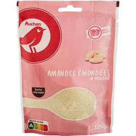 AUCHAN Amandes émondées en poudre sachet refermable 125g