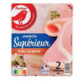 Jambon blanc supérieur avec couenne (80g)