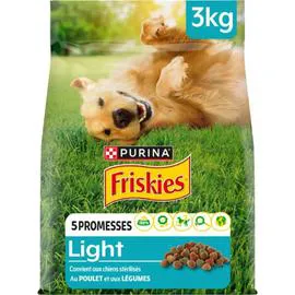 PURINA, FRISKIES Croquettes pour chien Light au poulet et aux légumes 3kg
