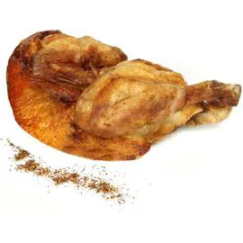 Demi poulet jaune rôti certifié (500g)