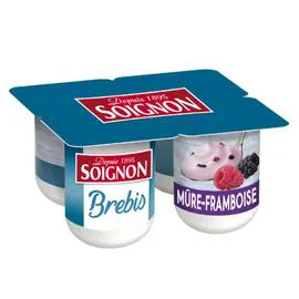 Yaourt brassé Mûre Framboise (4x110g)