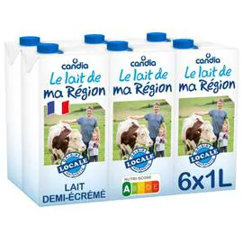 Lait Demi-Ecreme Le Lait de ma Region (6x1l)