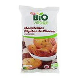 MARQUE REPÈRE, BIO VILLAGE Madeleines Pepites de chocolats Bio 250g