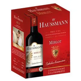 HAUSSMANN Vin rouge Pays d'oc Merlot 3l