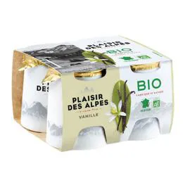 Yaourt lait entier vanille Bio (4x125g)