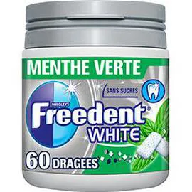 FREEDENT, WHITE Chewing-gum menthe verte sans sucres 84g