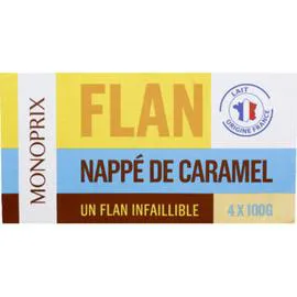 Flan nappé de caramel (4x100g)