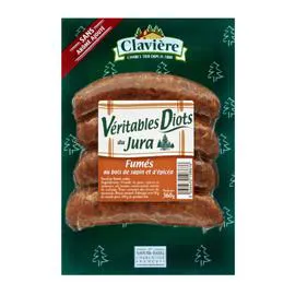 Saucisses Diots du Jura fumés (4x90g)
