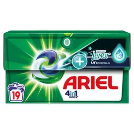 ARIEL 4in1 pods touch of lenor unstoppables x19 lavages l'unité