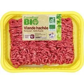Viande hachée Bio pur boeuf 15% MG (350g)
