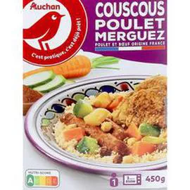 Couscous poulet et merguez aux épices douces sans couverts (450g)