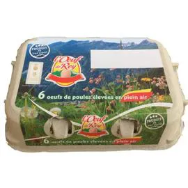 Oeufs plein air (x6)