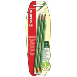 STABILO Crayon graphite HB bout gomme GREENgraph x3 x3