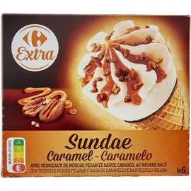 Glaces cônes Sundae caramel (435g)