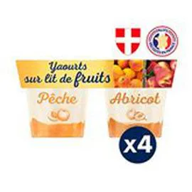 NOS RÉGIONS ONT DU TALENT Yaourts de Savoie Pêche Abricot 600g