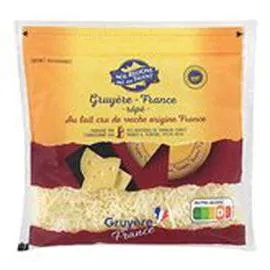 NOS RÉGIONS ONT DU TALENT Gruyère râpé cru IGP 150g