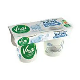 VRAI Douceur nature Bio Au lait de brebis 2x125g