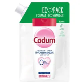 CADUM Gel Douche Corps et Cheveux Hypoallergénique 500ml