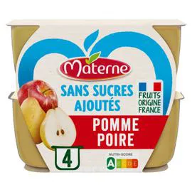 Compote pomme poire s/sucres ajoutés (4x100g)