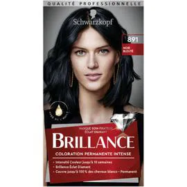 SCHWARZKOPF, BRILLANCE Coloration Permanente noir bleuté 891 l'unité