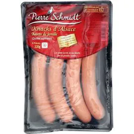 Saucisses Knacks d'Alsace (4x55g)